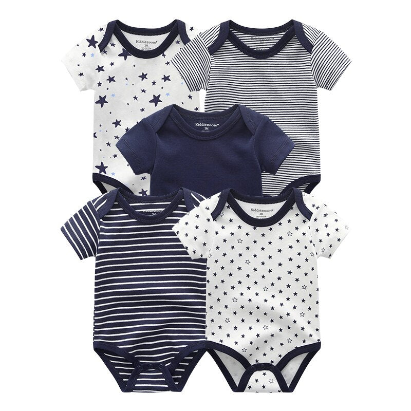 5-Piece Of Casual Printed Summer Jumpsuits Set-Children Cloth Shop