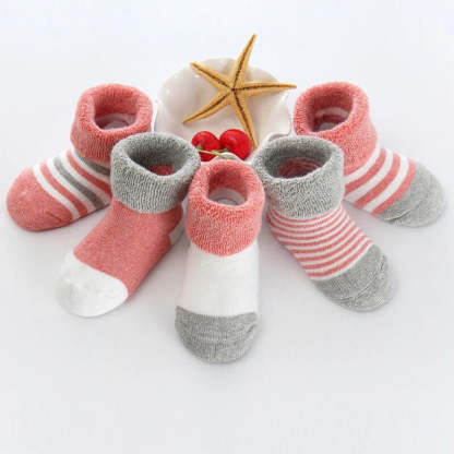 5 Pairs Of Baby Thick Soft Winter Socks-Children Cloth Shop