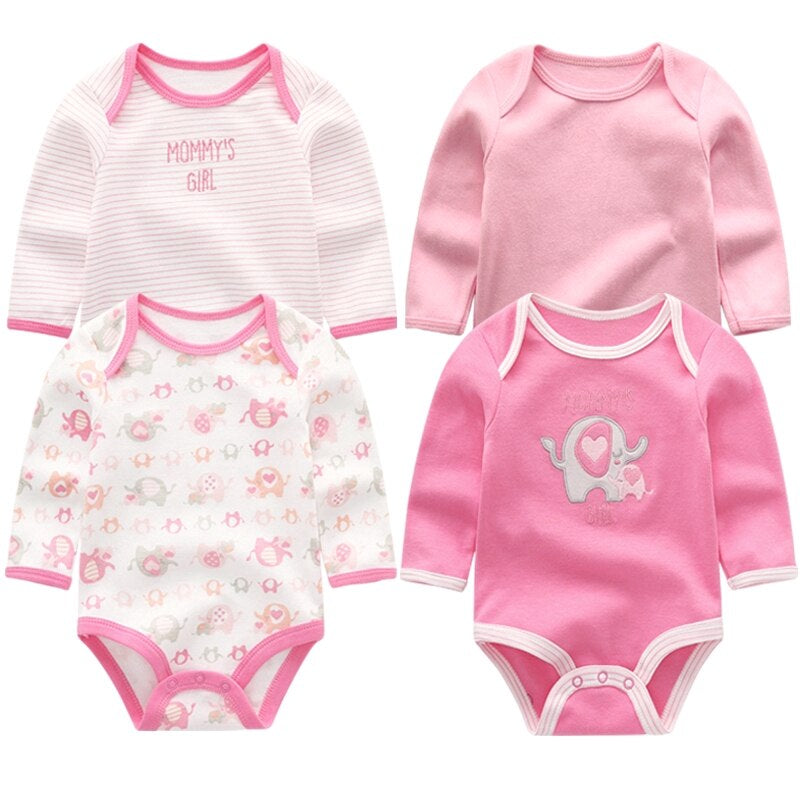 4Pcs Newborn Long-Sleeved Jumpsuits-Children Cloth Shop