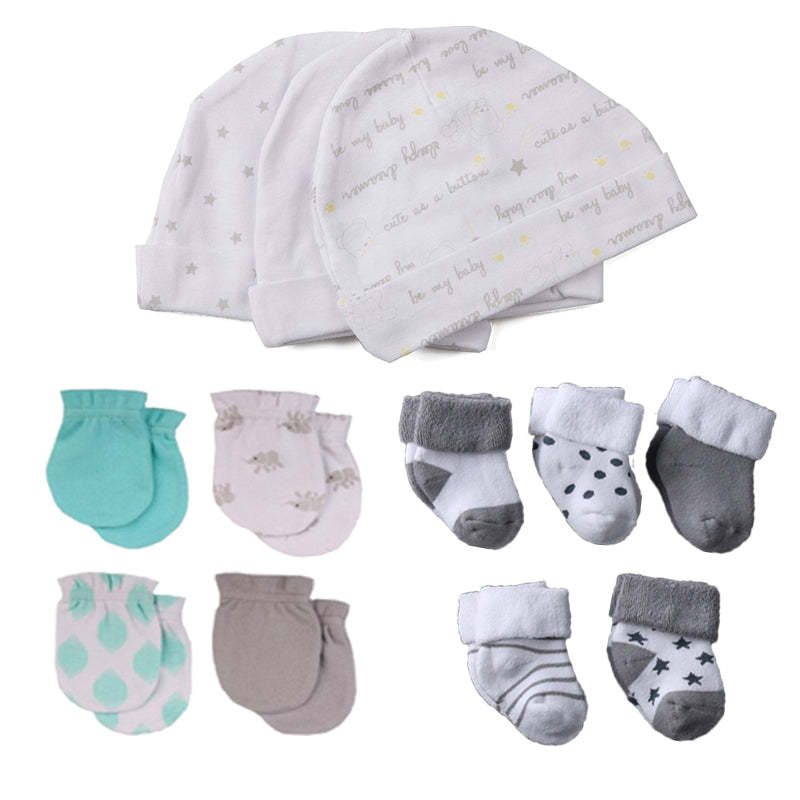 Newborn Baby Fall Winter Hats, Gloves And Socks Sets-Children Cloth Shop