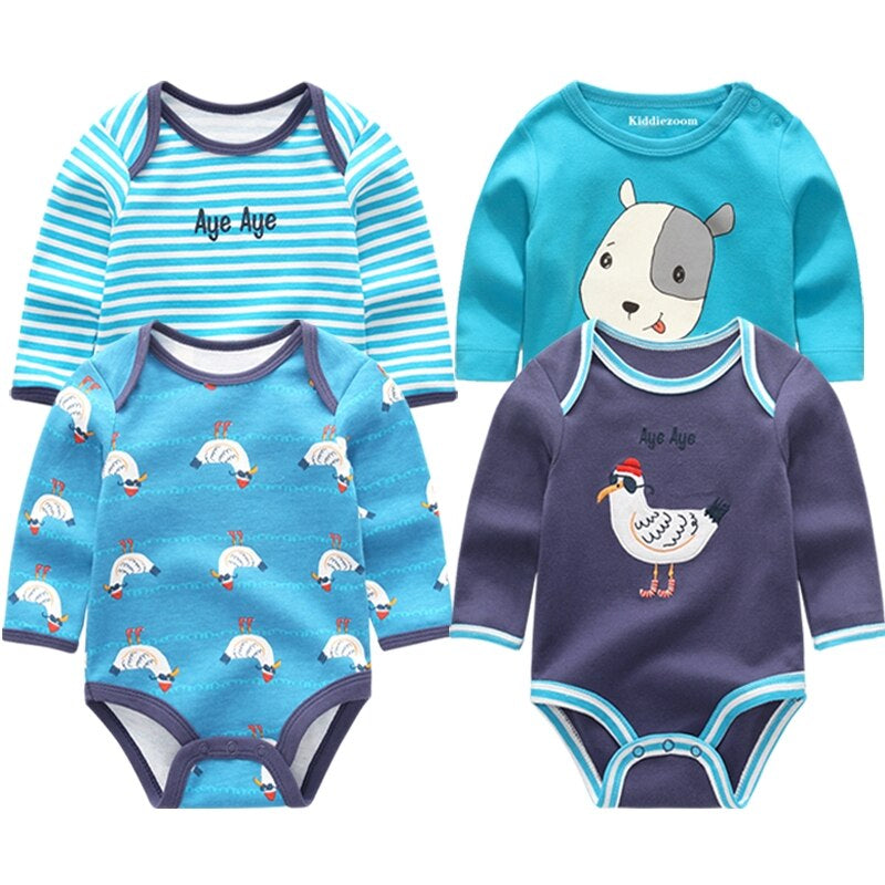 4Pcs Newborn Long-Sleeved Jumpsuits-Children Cloth Shop