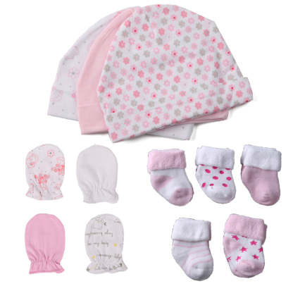 Newborn Baby Fall Winter Hats, Gloves And Socks Sets-Children Cloth Shop