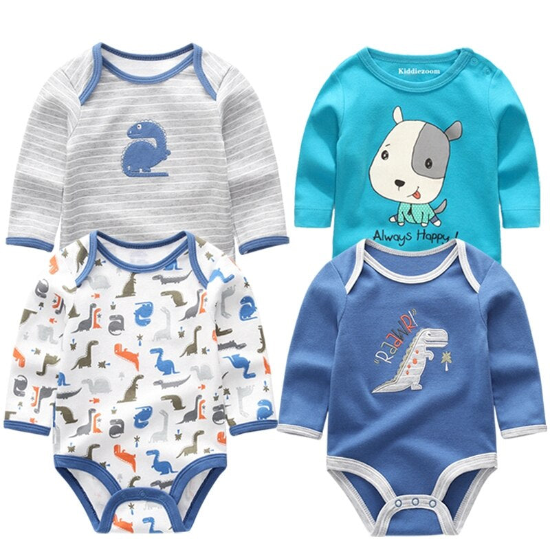 4Pcs Newborn Long-Sleeved Jumpsuits-Children Cloth Shop