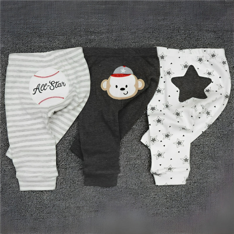 Casual 3Pcs Toddler Pajama Pants-Children Cloth Shop