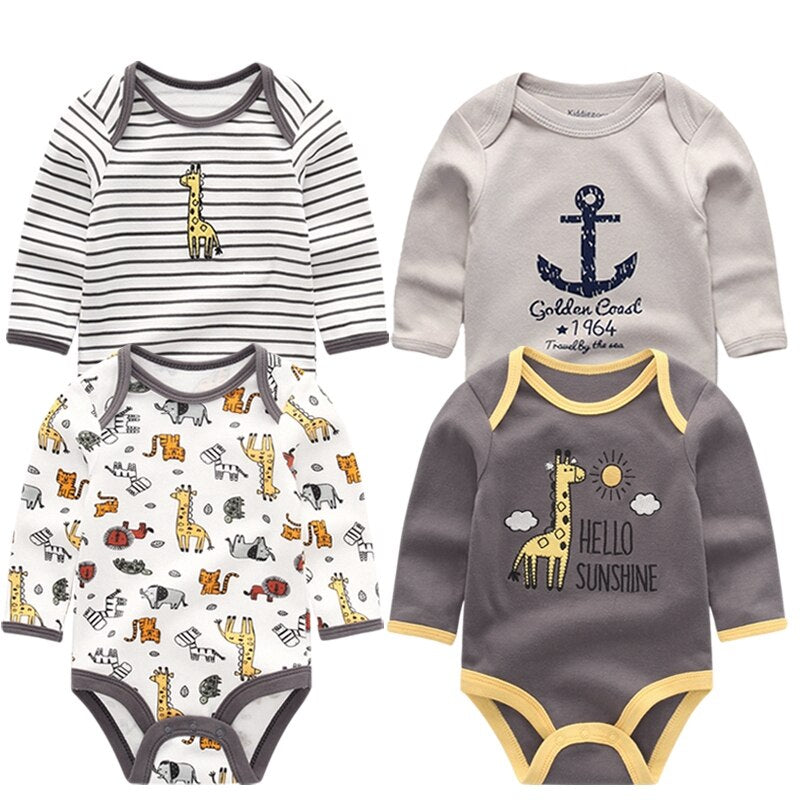 4Pcs Newborn Long-Sleeved Jumpsuits-Children Cloth Shop