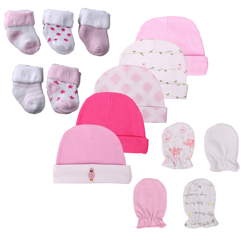 Newborn Baby Fall Winter Hats, Gloves And Socks Sets-Children Cloth Shop