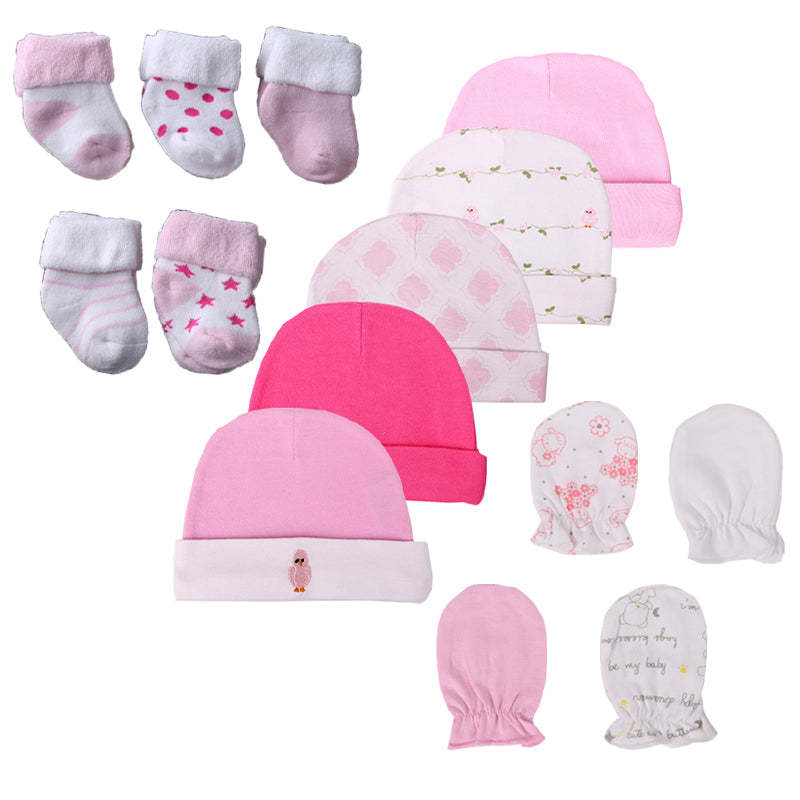 Newborn Baby Fall Winter Hats, Gloves And Socks Sets-Children Cloth Shop