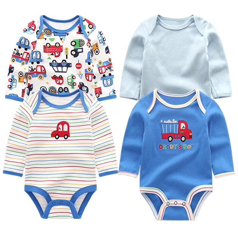 4Pcs Newborn Long-Sleeved Jumpsuits-Children Cloth Shop