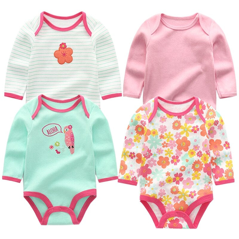 4Pcs Newborn Long-Sleeved Jumpsuits-Children Cloth Shop