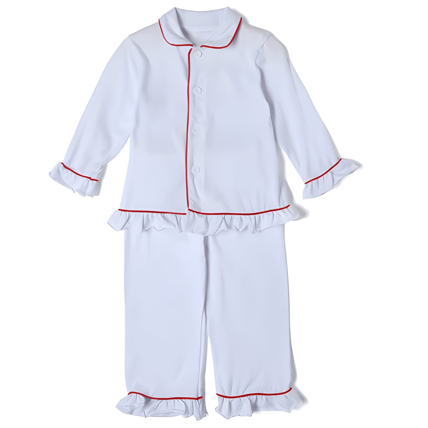 Kids Christmas Flannel Cotton Plaid Pajama Set For Siblings