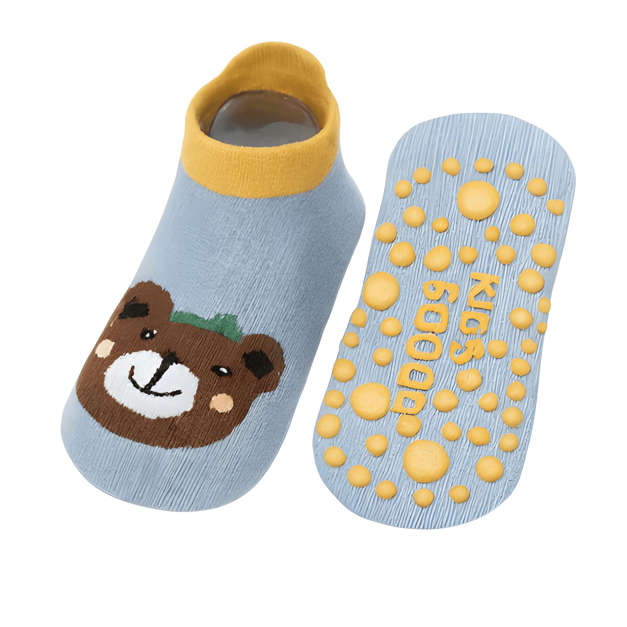 6 Pairs Baby Non Slip Socks With Cartoon Animal Printed