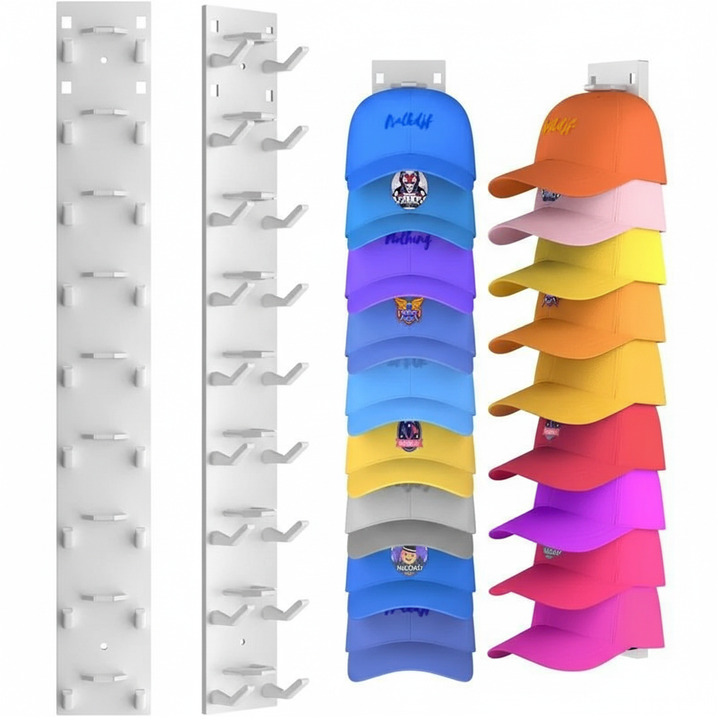 2 Pack Wall-Mounted Hat Organizer