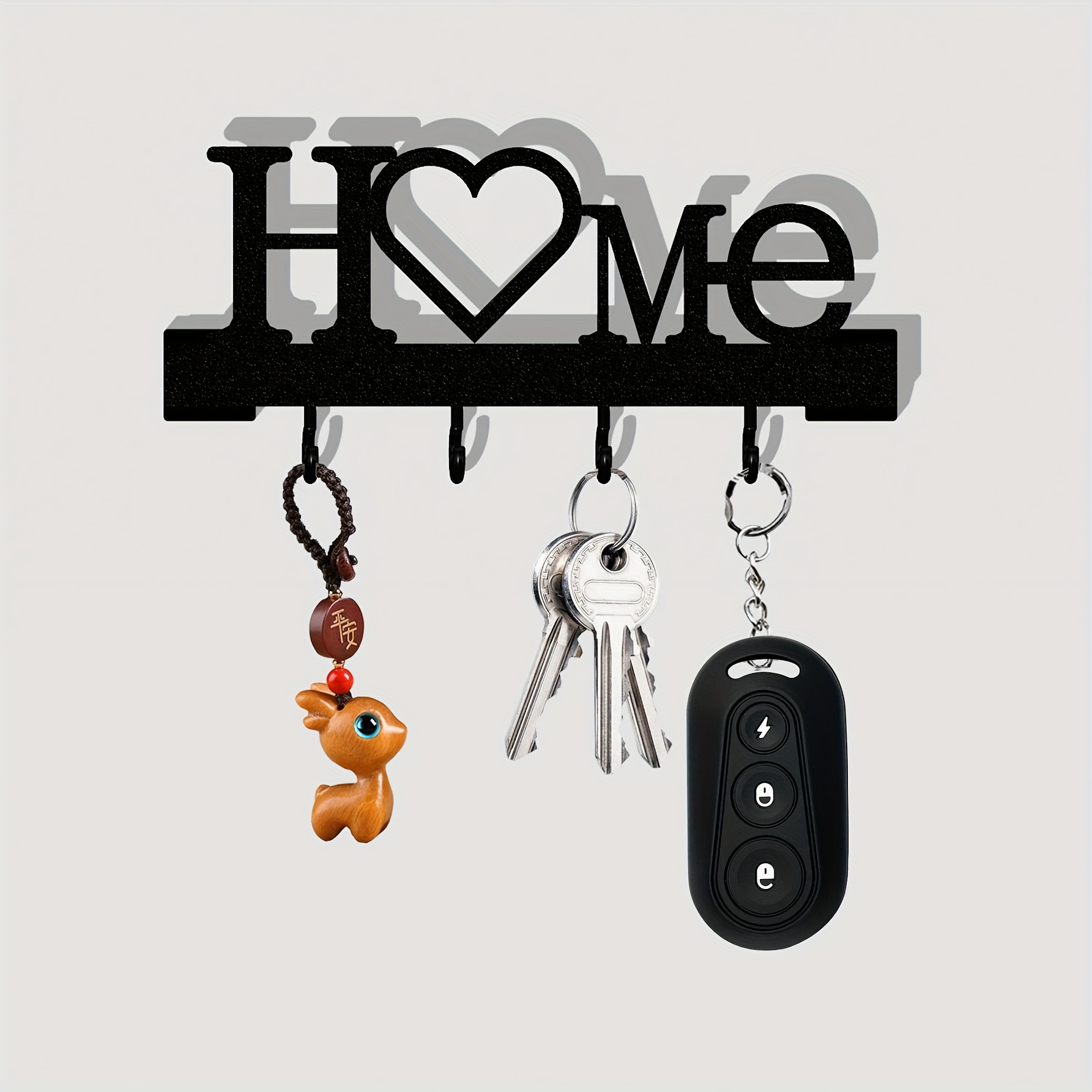 Wall Mounted Key Holder With Hooks