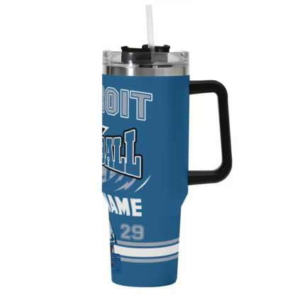 Detroit Lions Football Custom Travel Mug