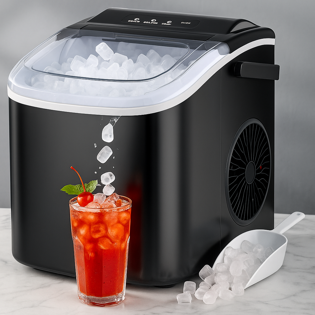 Ice Maker Countertop Portable Machine And Scoop With Self Cleaning