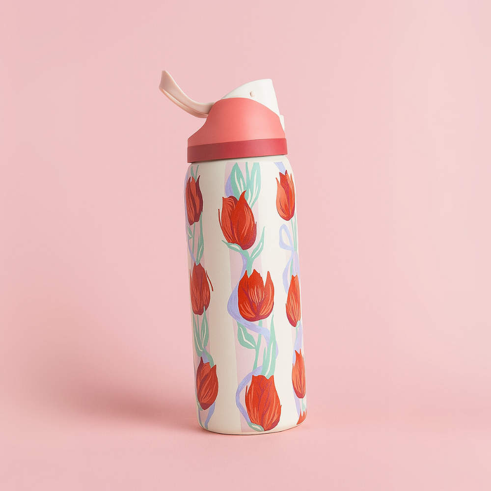Tulip Flower 32oz Water Bottle