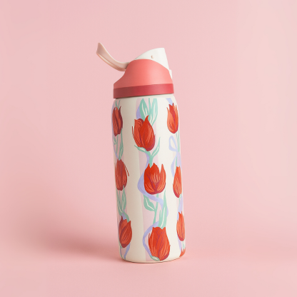 Tulip Flower 32oz Water Bottle