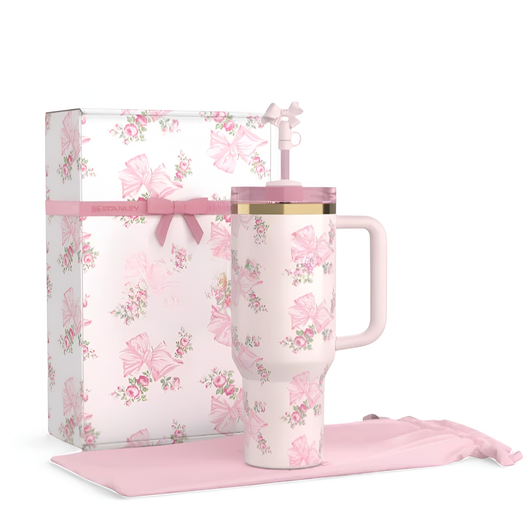 40oz Double Wall Insulated Tumbler With Straw