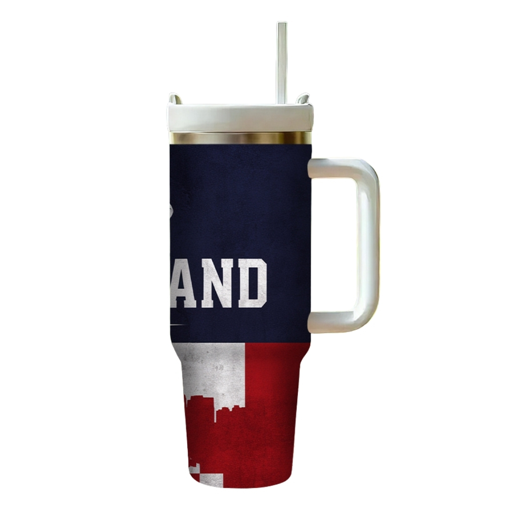 New England Football Vacuum Insulated Stainless Steel Tumbler