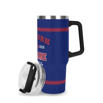 Custom NYC 40oz Stainless Steel Travel Mug with Lid & Straw