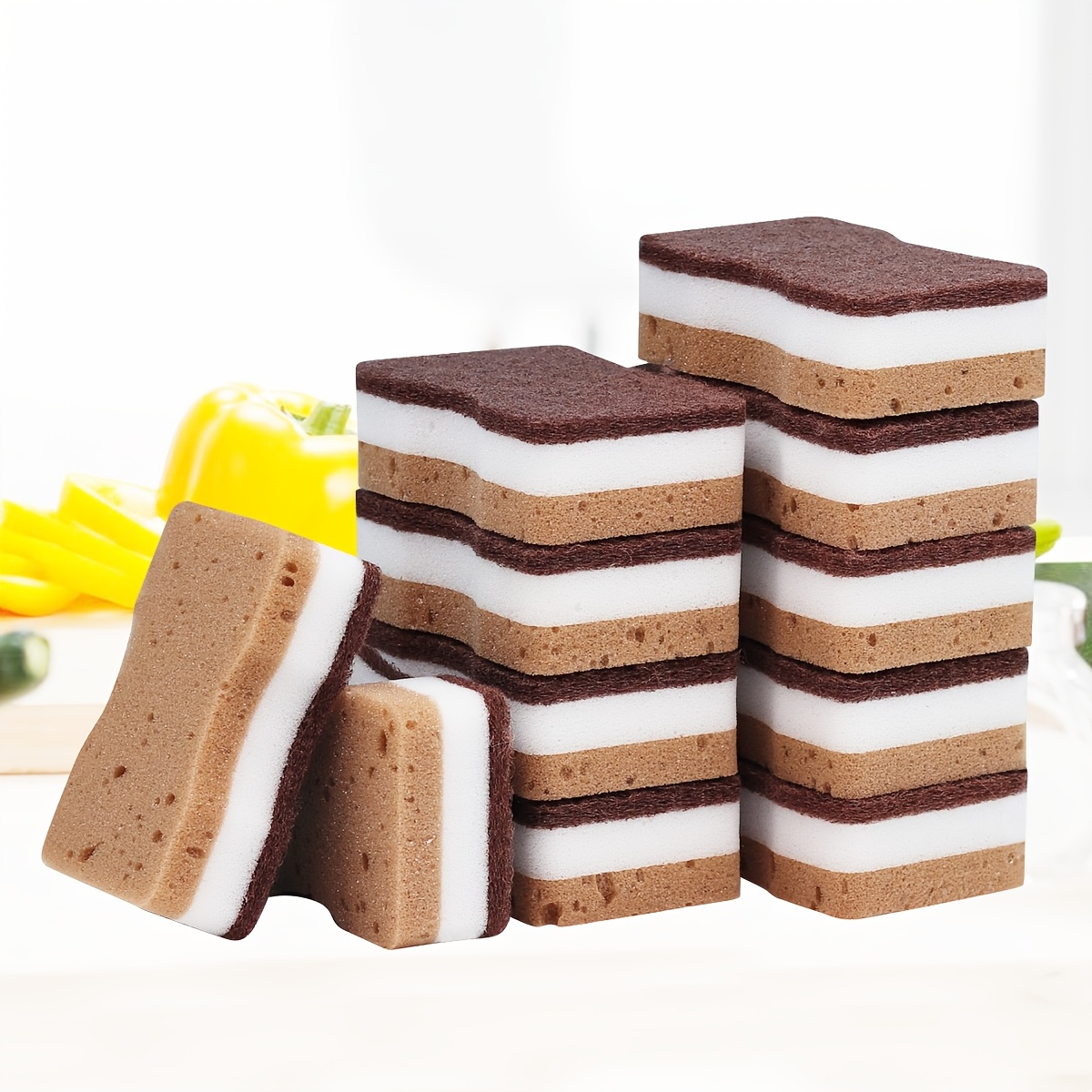 Super Absorbent Three-Layer Seaweed Cleaning Sponge