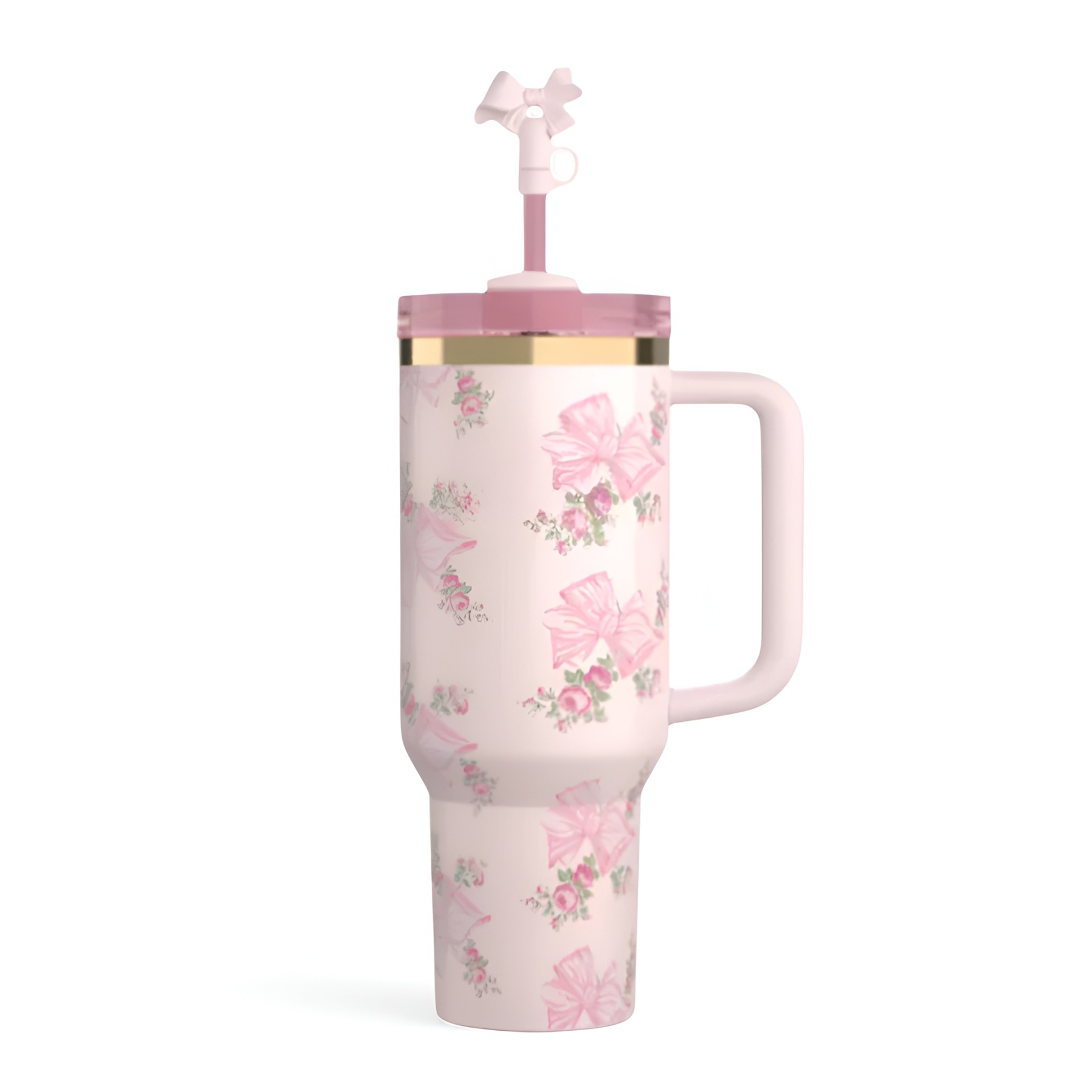 40oz Double Wall Insulated Tumbler With Straw