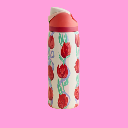 Tulip Flower 32oz Water Bottle