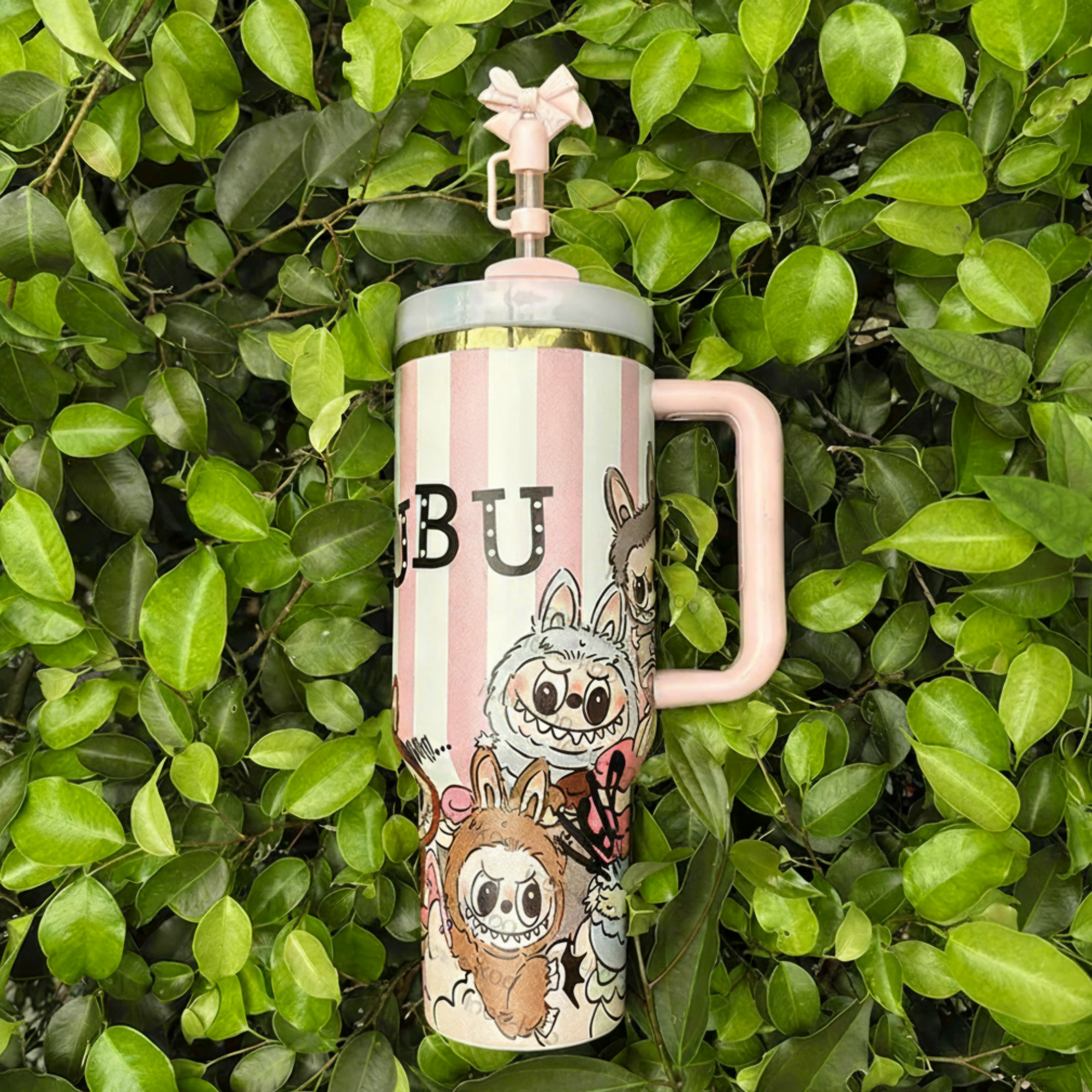 Labubu 40oz Tumbler Graphic Print Detail