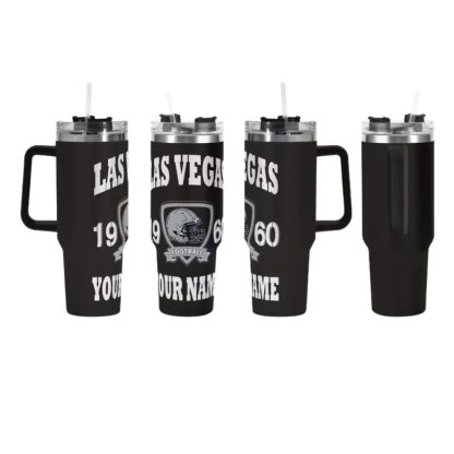 Custom Las Vegas Football 40oz Insulated Tumbler with Name