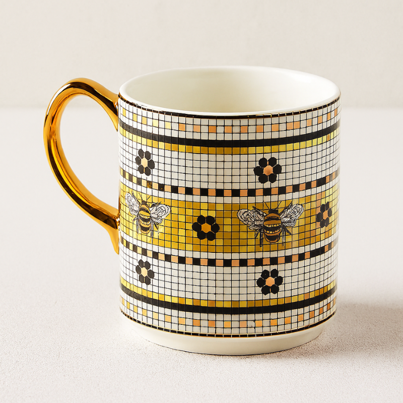 The Bistro Tile Stoneware Mug-Chuakoo