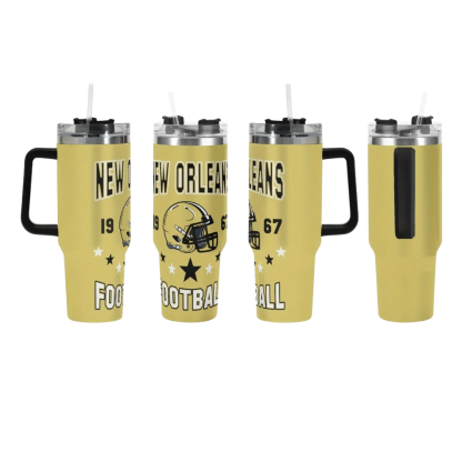 40oz New Orleans Saints Football Themed Travel Tumbler
