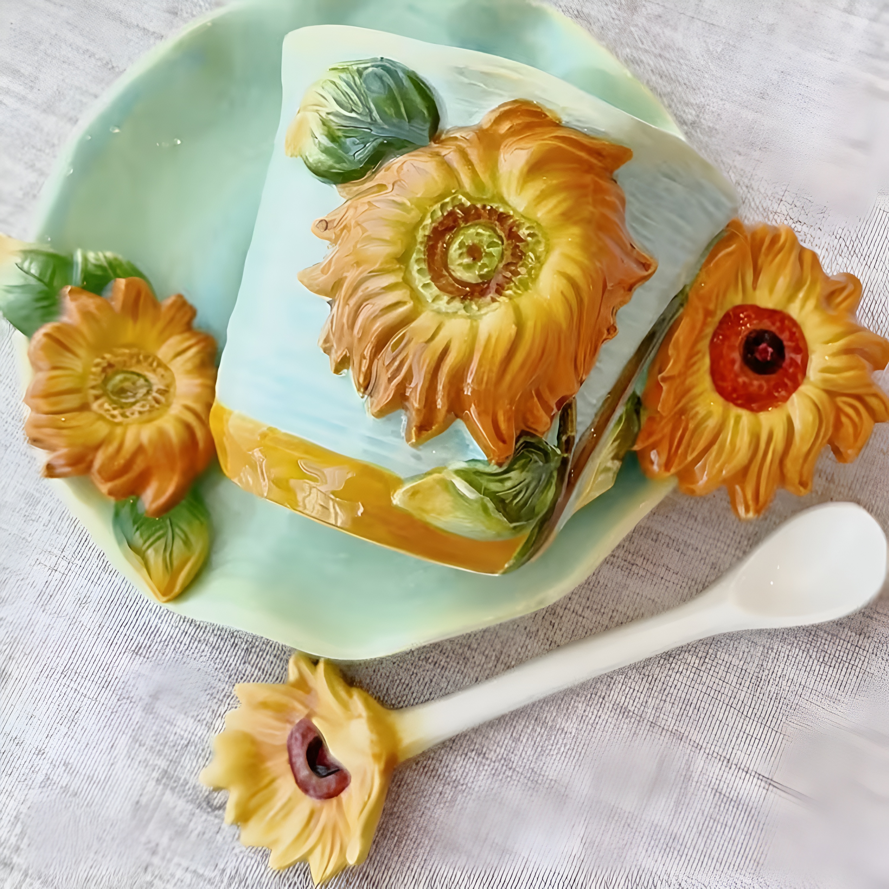 3D Painted Starry Art Ceramic Coffee Cup With Saucer Set
