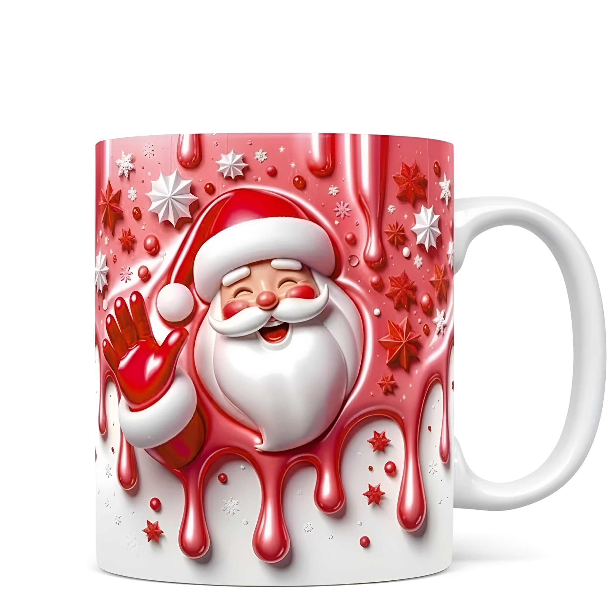 3D Santa Christmas Ceramic Coffee Mug With Realistic Santa Claus Face
