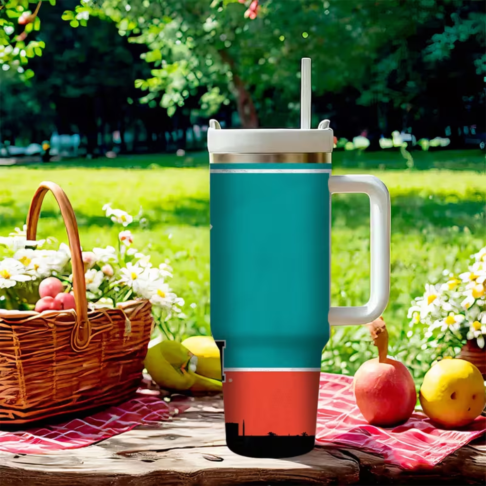 Miami Football 40oz Stainless Steel Tumbler