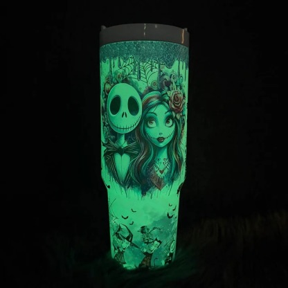 40 Oz Sally X Jack Skellington Tumbler