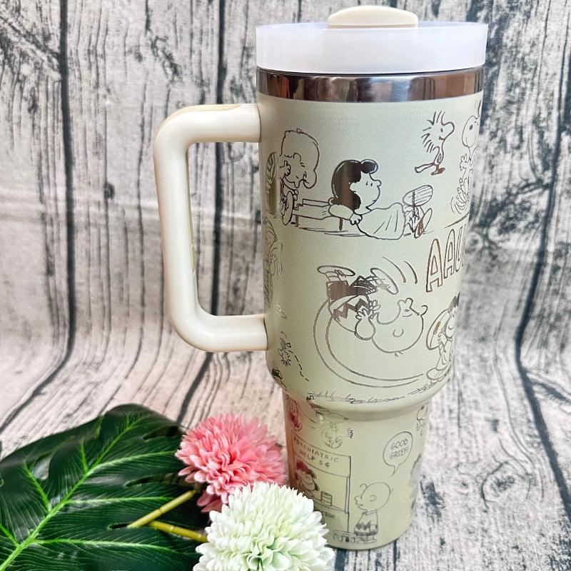 Cartoon Printed Tumbler 40 Oz Stainless Steel Mug With Handle