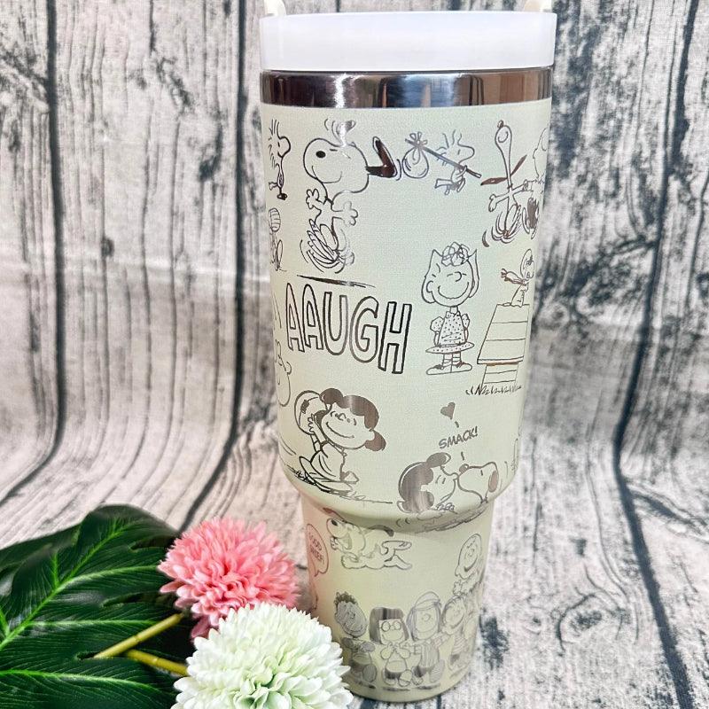 Cartoon Printed Tumbler 40 Oz Stainless Steel Mug With Handle