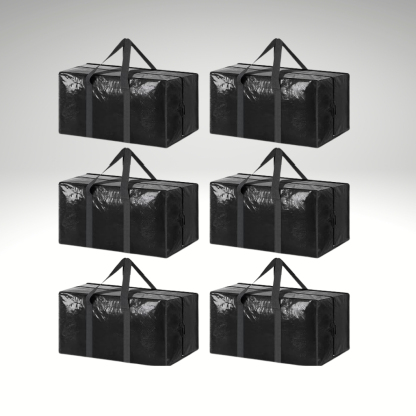 6 Pack Extra Heavy Duty Large Moving Bags with Strong Zipper And Comfortable Handles