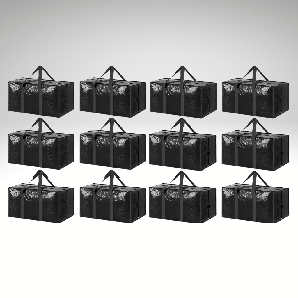 6 Pack Extra Heavy Duty Large Moving Bags with Strong Zipper And Comfortable Handles