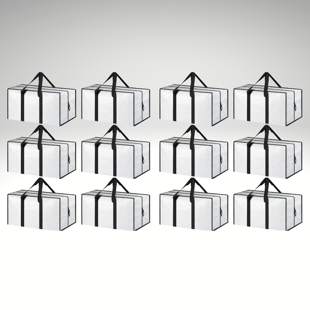 6 Pack Extra Heavy Duty Large Moving Bags with Strong Zipper And Comfortable Handles