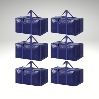 6 Pack Extra Heavy Duty Large Moving Bags with Strong Zipper And Comfortable Handles