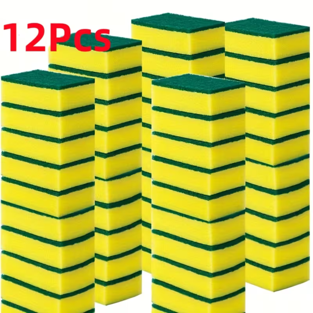 Dual Action Absorbent Kitchen Scrubber Sponge