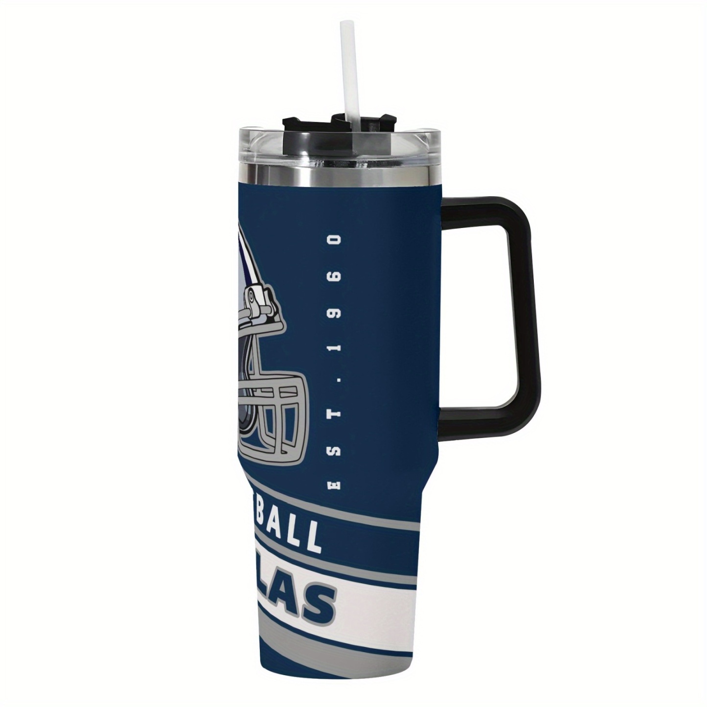 40oz Dallas Football Pinwheel Printed Stainless Steel Travel Tumbler