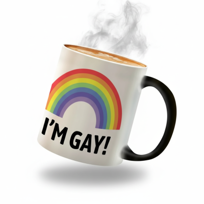 Pack Of 1 Rainbow Printed Color Changing Ceramic Coffee Mug