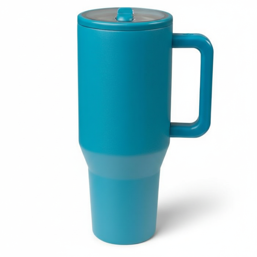 Insulated Travel Tumbler With Flip Straw