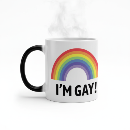 Pack Of 1 Rainbow Printed Color Changing Ceramic Coffee Mug