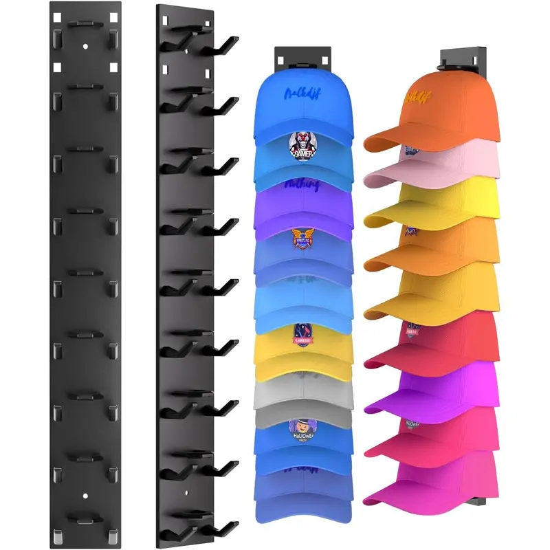 2 Pack Wall-Mounted Hat Organizer
