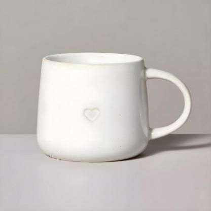 16oz Reactive Glaze Stoneware Mug With Embossed Design