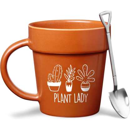 Gardeners Coffee Mug With Shovel Spoon