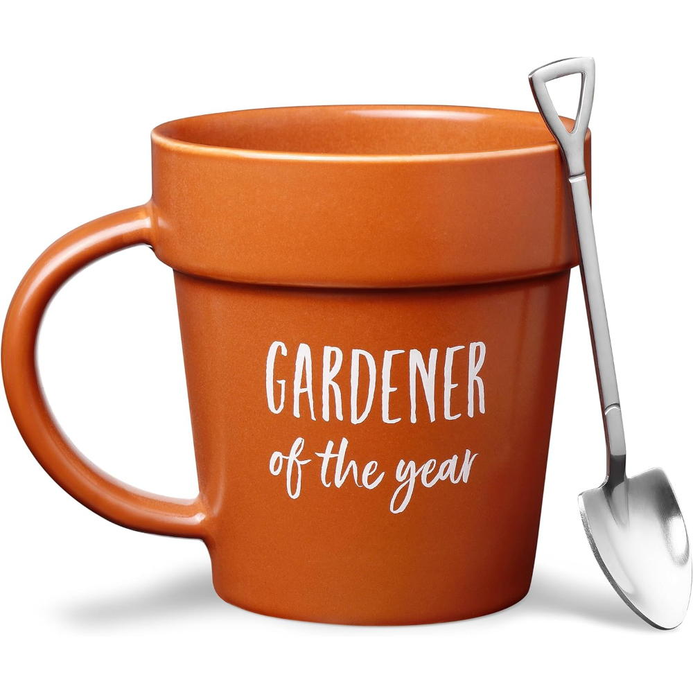 Gardeners Coffee Mug With Shovel Spoon